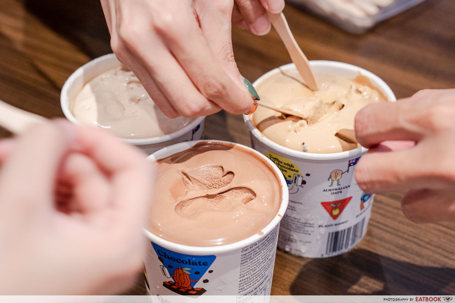 oatside ice cream - flatlay