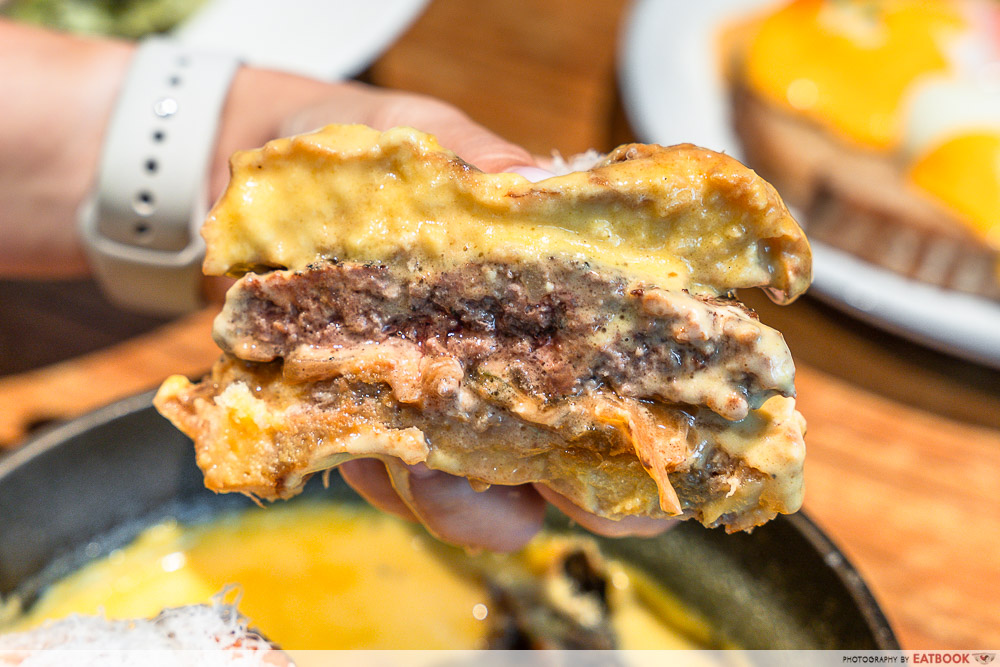 surrey hills woodleigh - lava wagyu burger detail