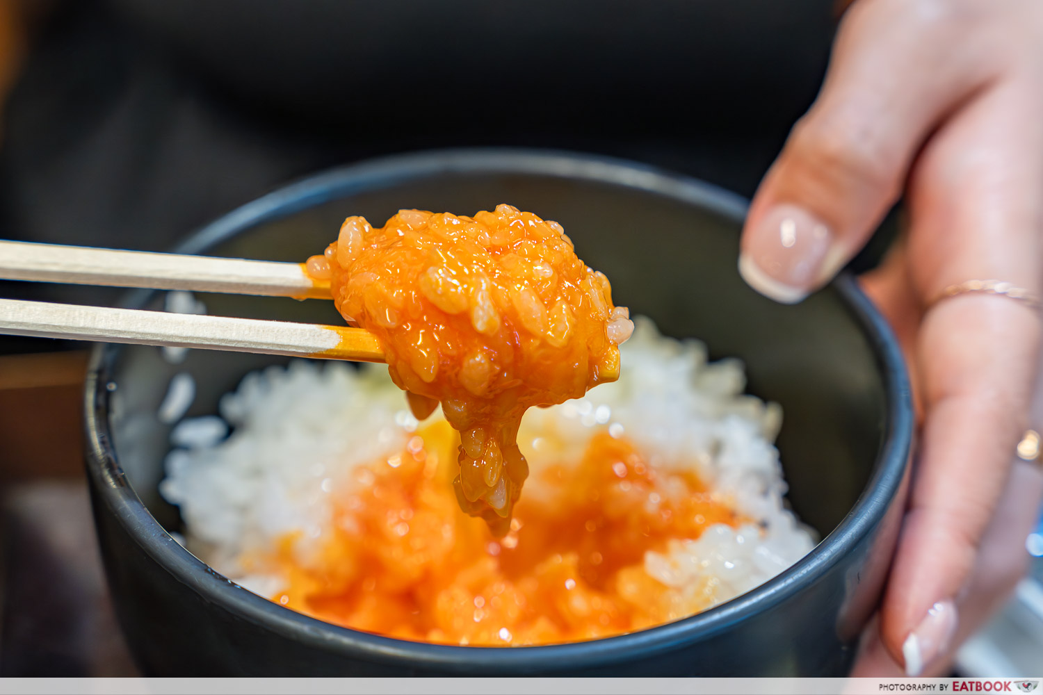 tokyo food guide - kisaburo nojo yolk with rice
