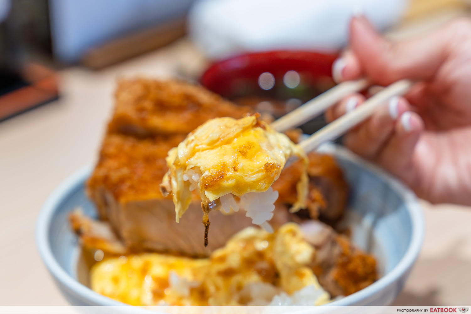 tonkatsu marushichi egg with rice