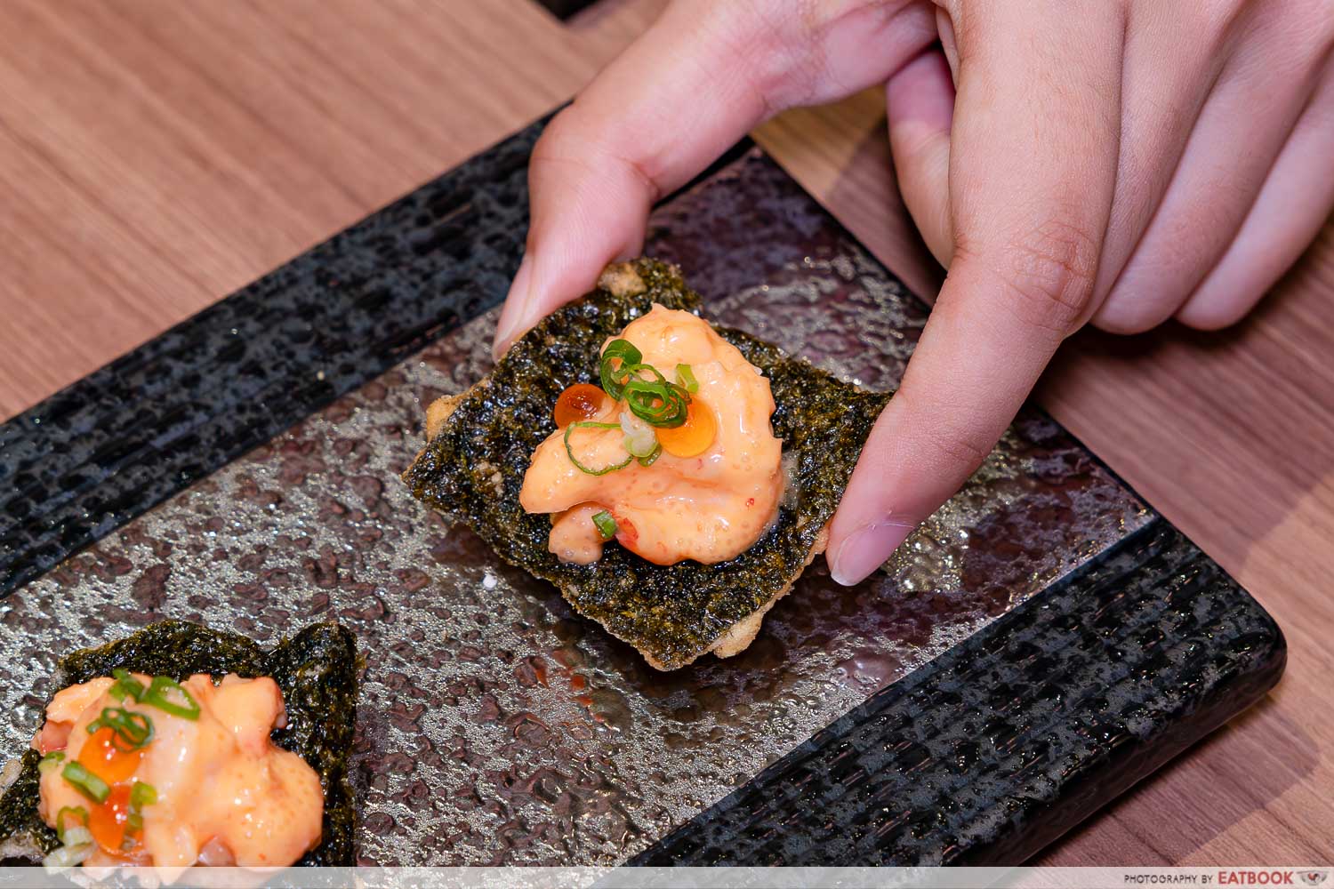 tempura-bar-lobster-salad-nori-taco-closeup