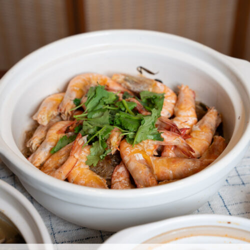 golden chef easy reunion dinner dishes - claypot prawn vermicelli intro
