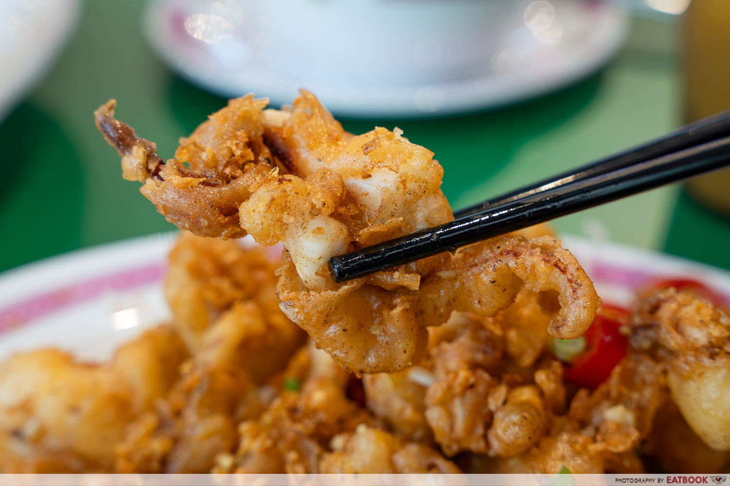 hey kee - deep fried cuttlefish with salt and pepper closeup