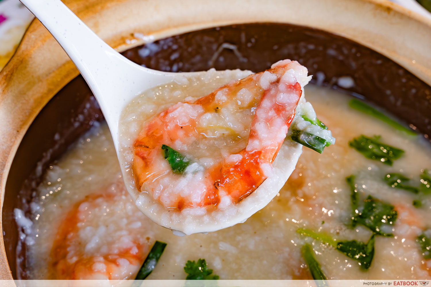 hey kee - signature claypot seafood porridge prawn