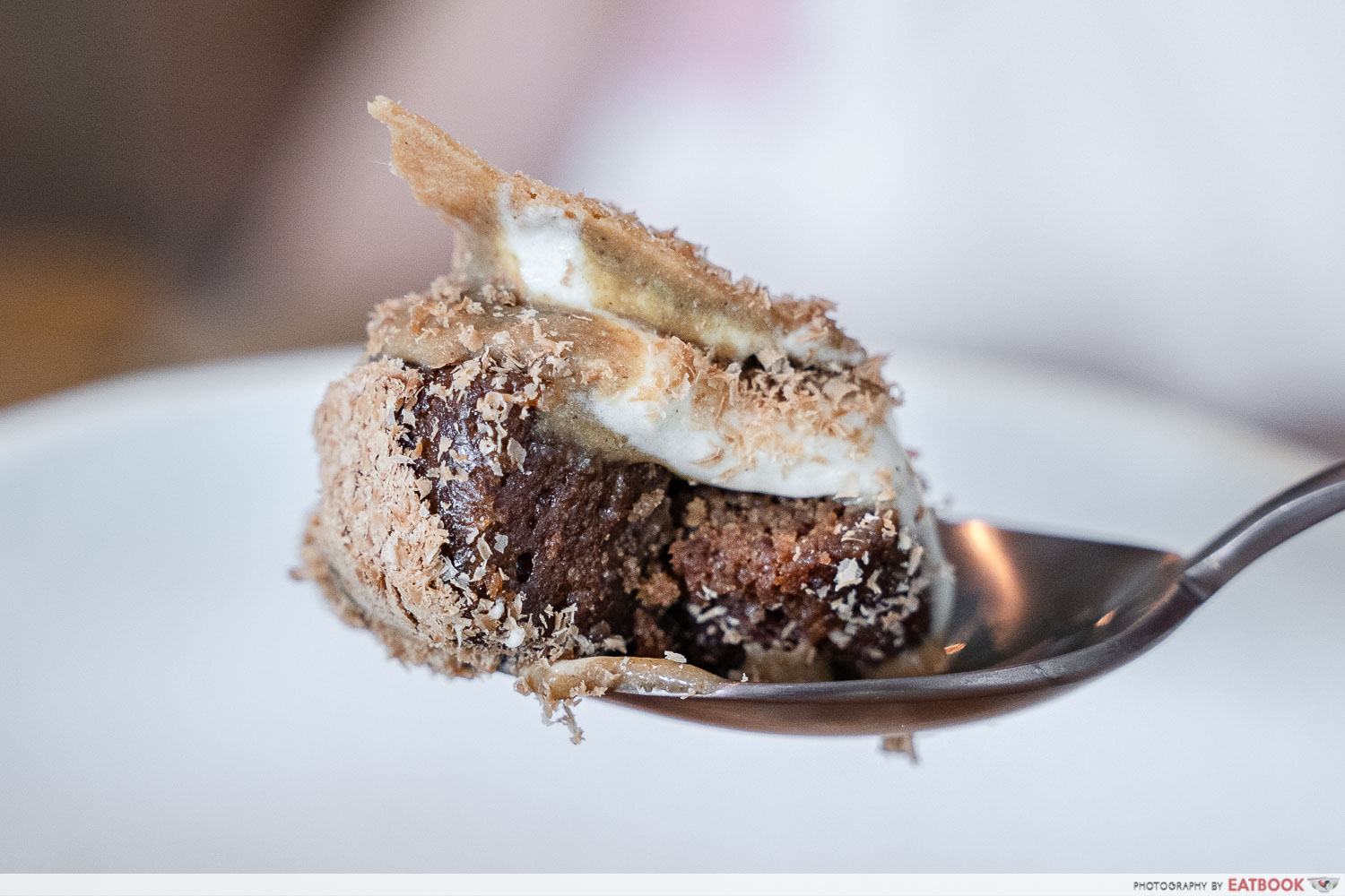 restaurant air dempsey - reincarnated chocolate dessert closeup