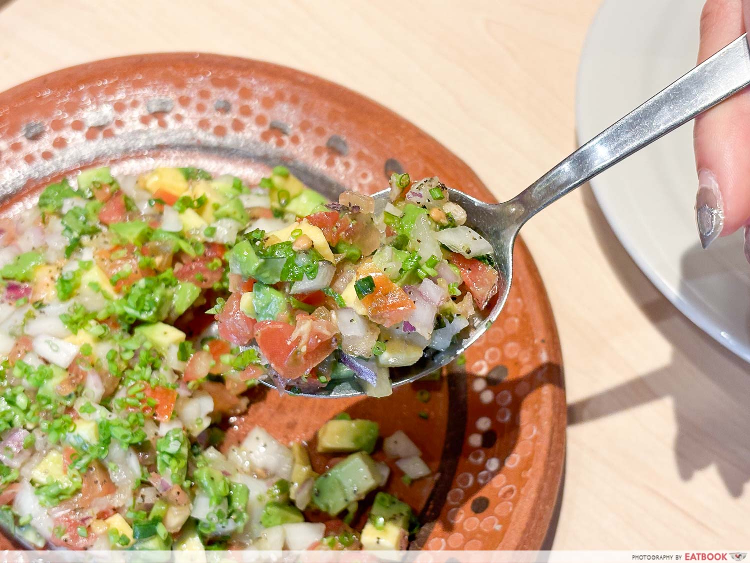 ceviche huevos close up