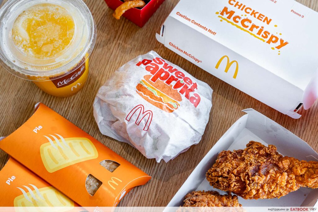 mcdonalds sweet paprika chicken burger and mccrispy