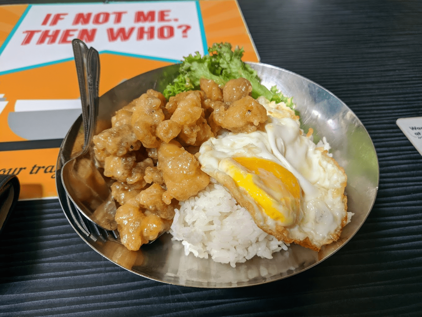 Singapore Polytechnic Food Guide Salted Egg Chicken Rice
