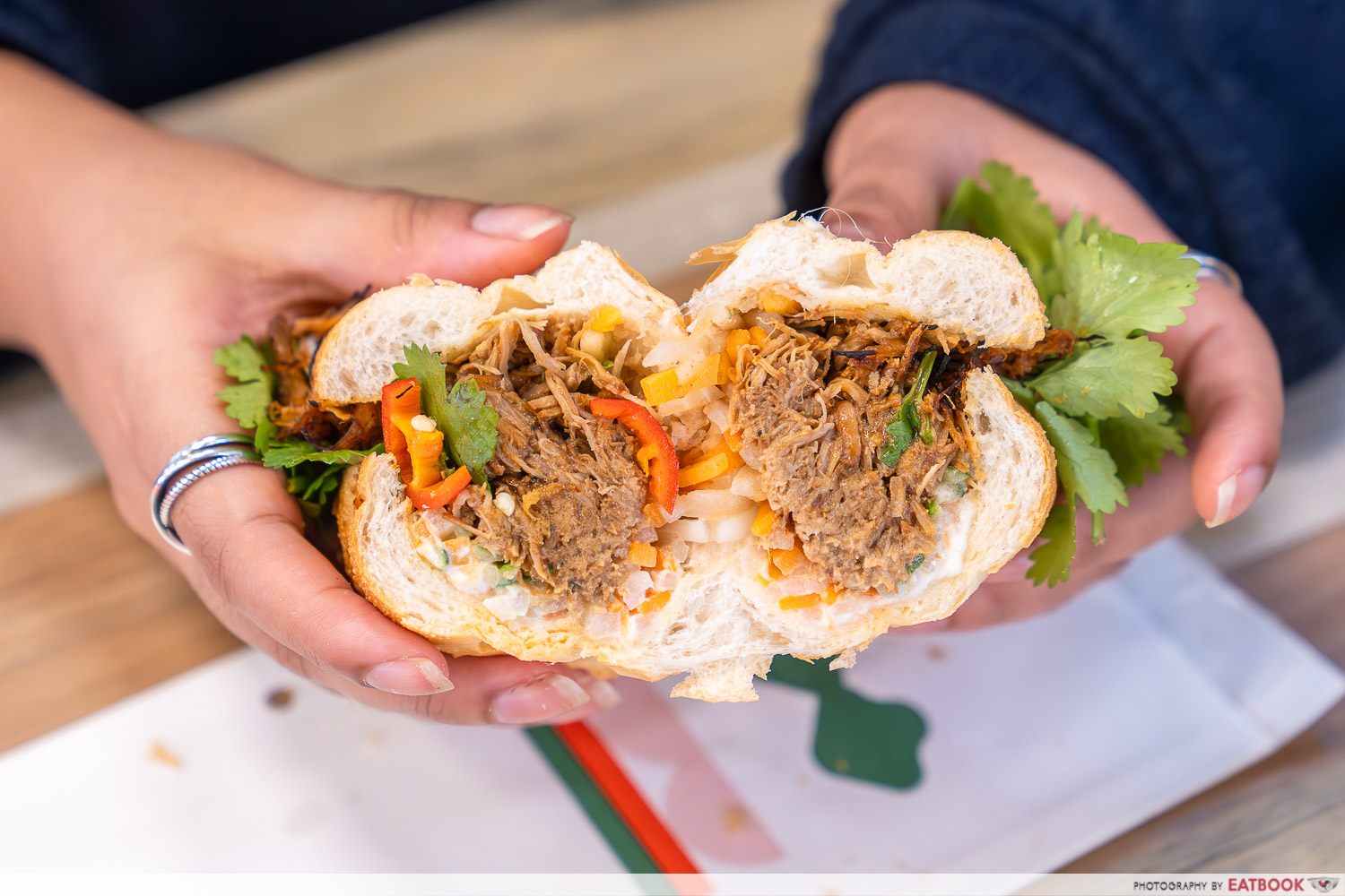 ngon baguette pulled pork banh mi funan