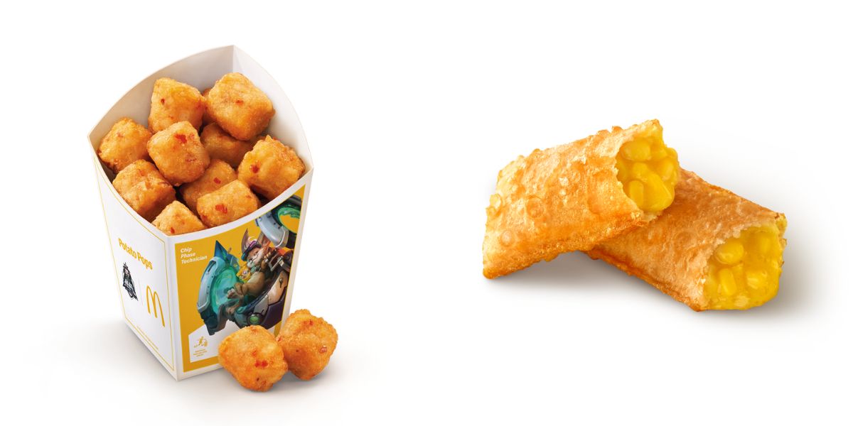 mcdonalds new potato pops and corn pie