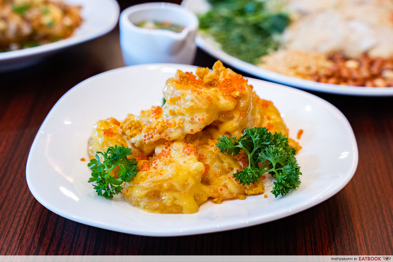 Wok Fried Uni Mayo Prawn Balls