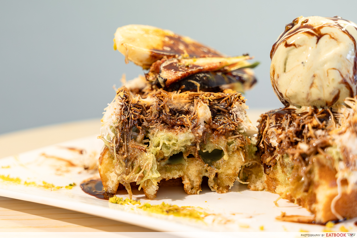 Momolato-Sicilian-Pistachio-Kunafa-Waffle-Close-Up