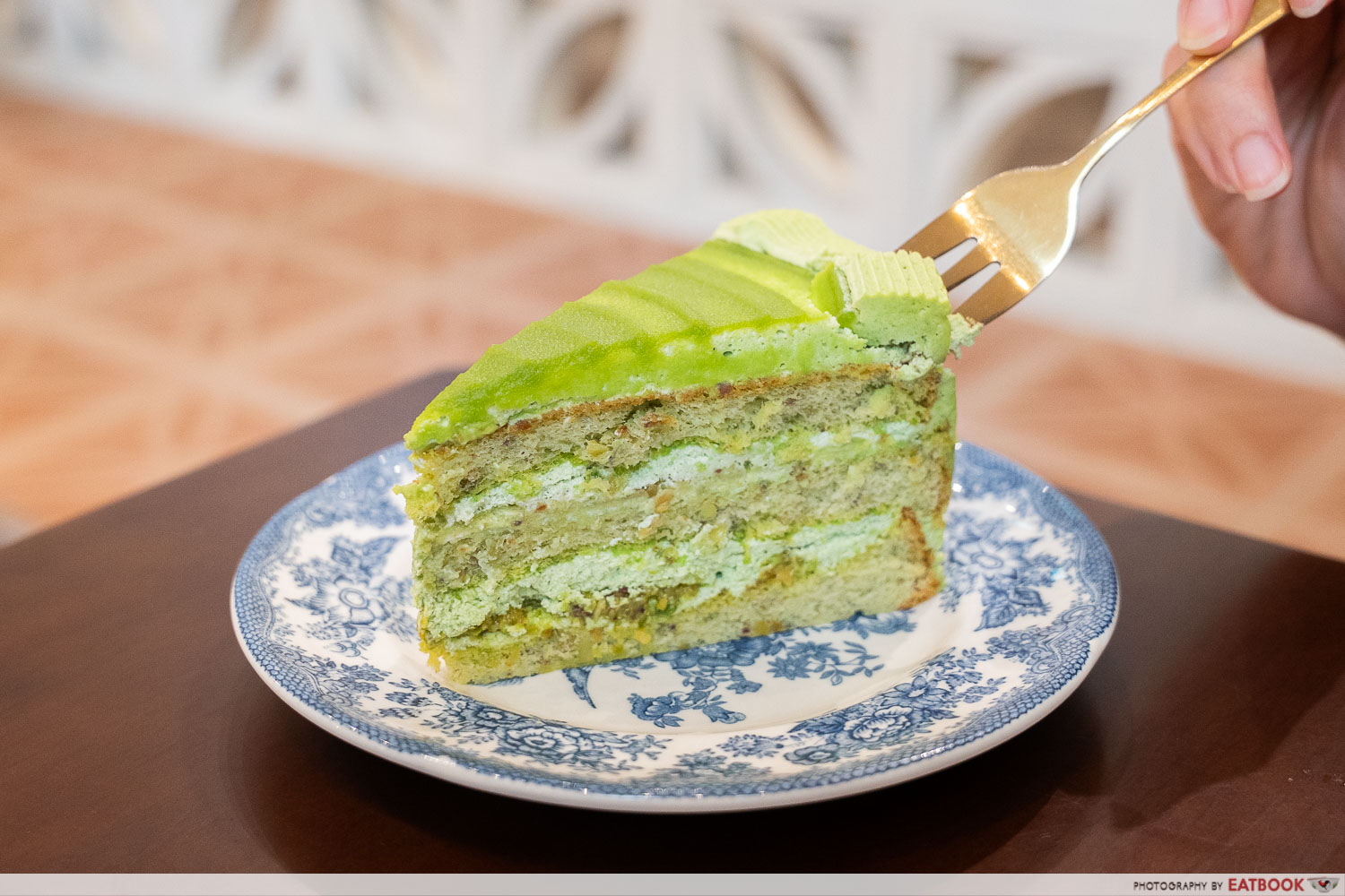 kaya pistachio cake intro shot