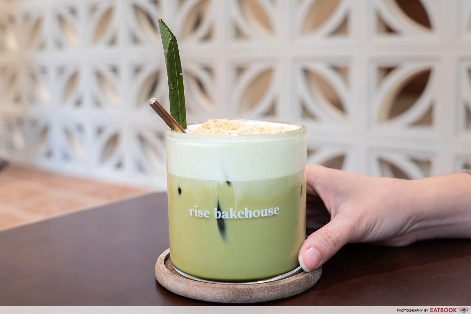 rise bakehouse Pandan Matcha Cloud Latte