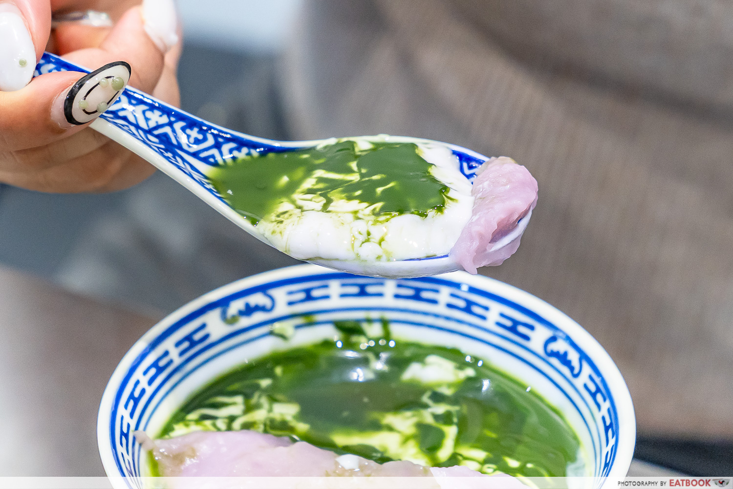 Meeting-You-Matcha-Taro-Pudding-Interaction