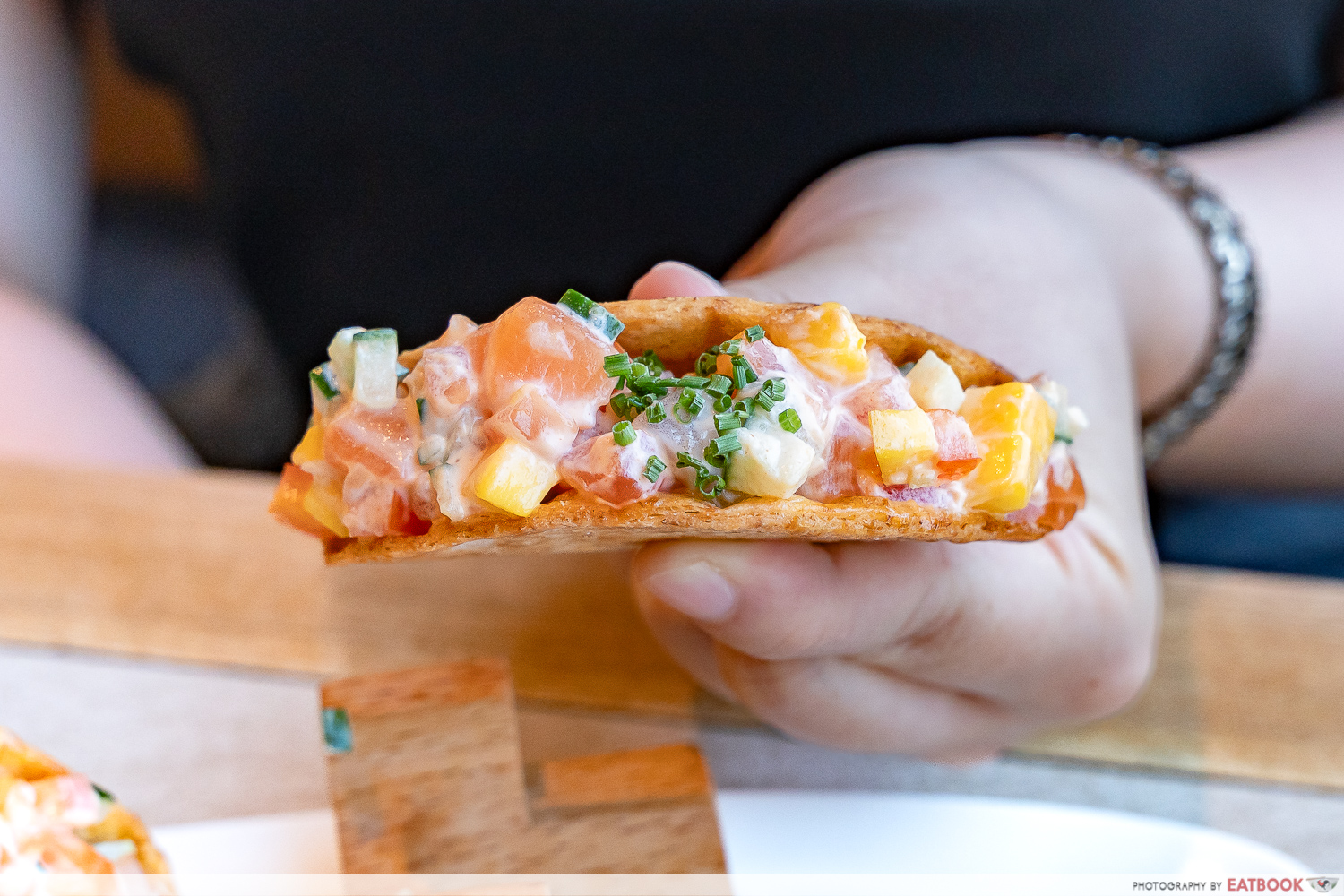 salmon mango taco