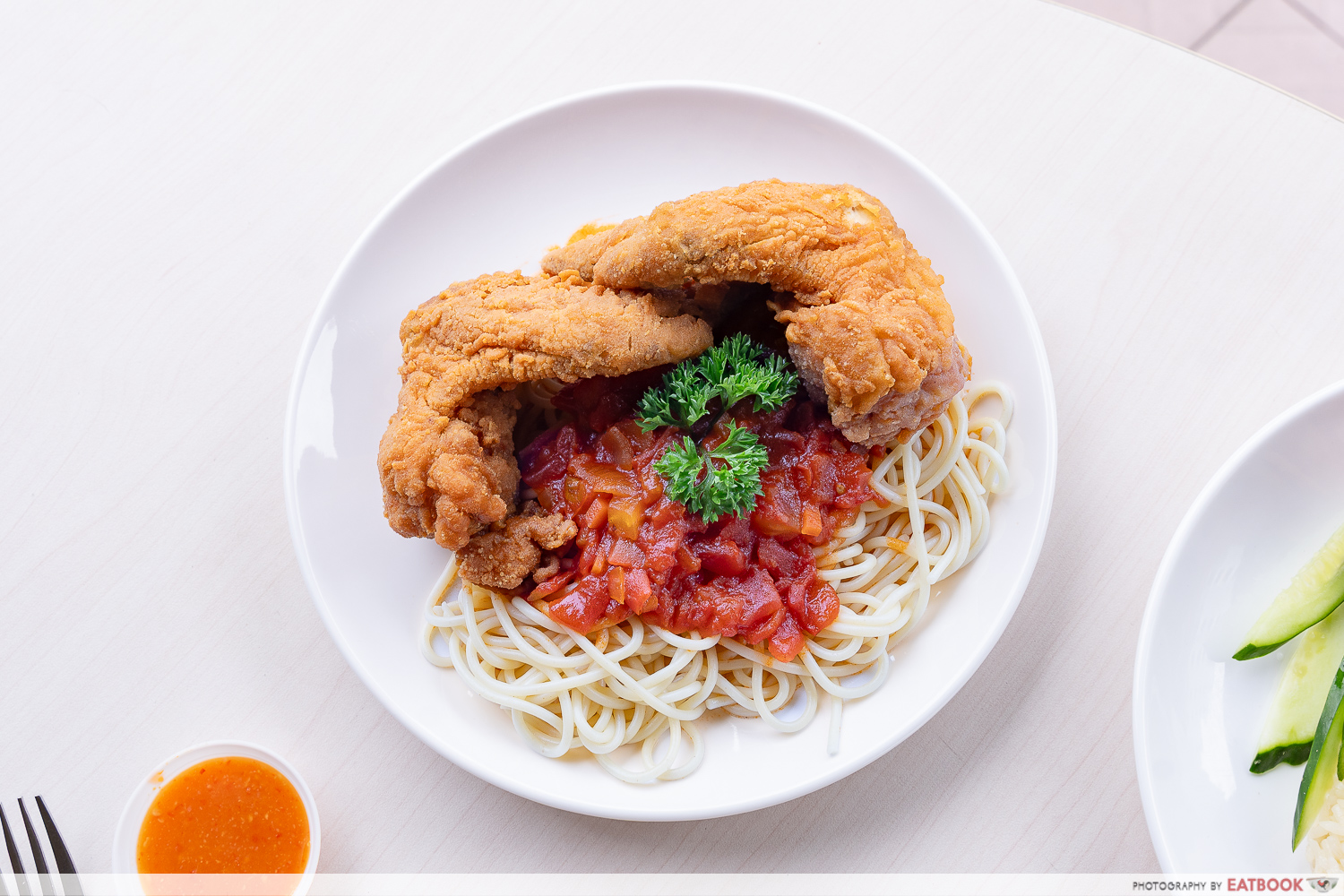 Big-Fried-Chicken-spaghetti
