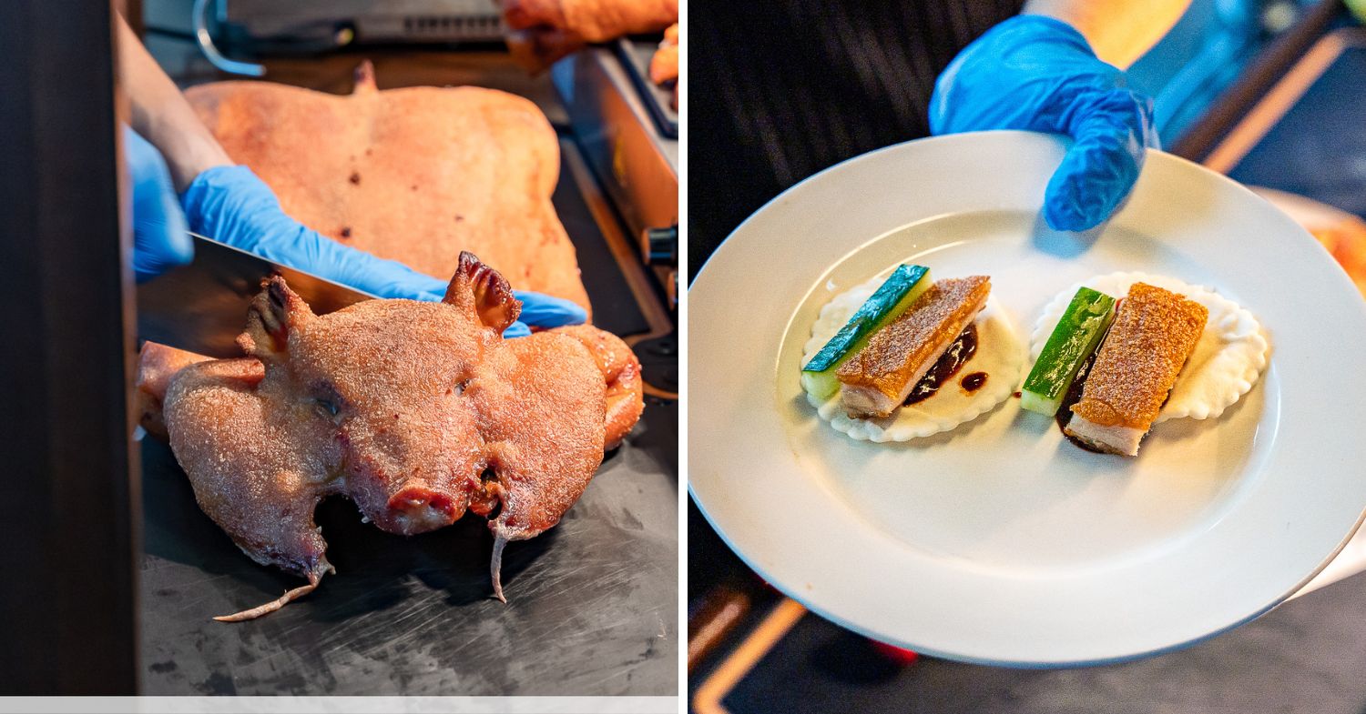 carlton city hotel buffet - suckling pig
