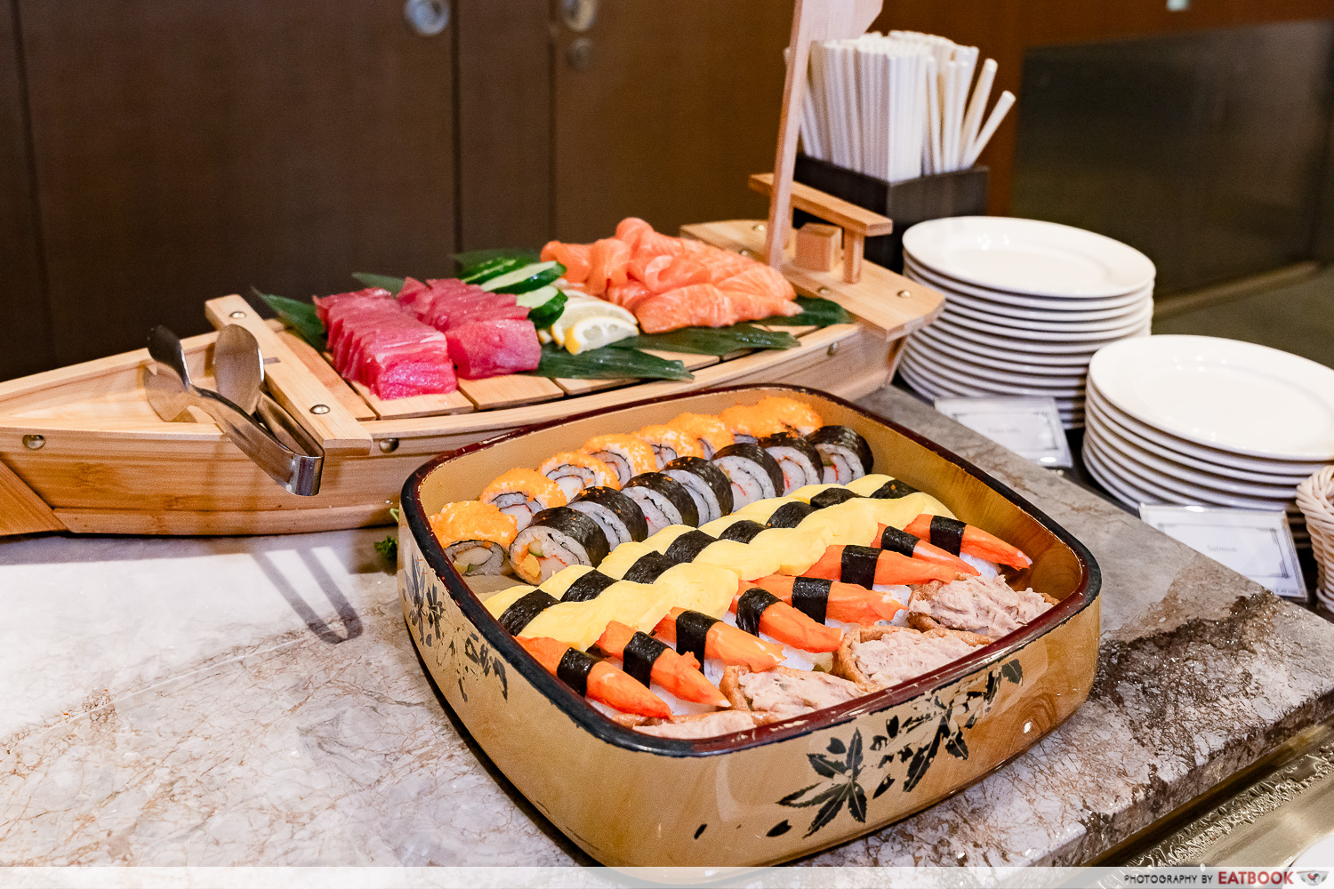 sushi selection plate buffet
