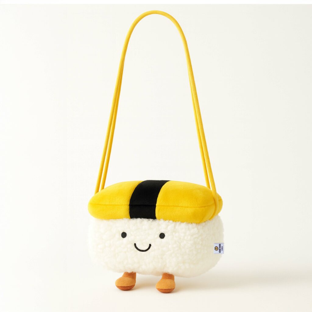 Sushi-plushie-sling-bag-tamago