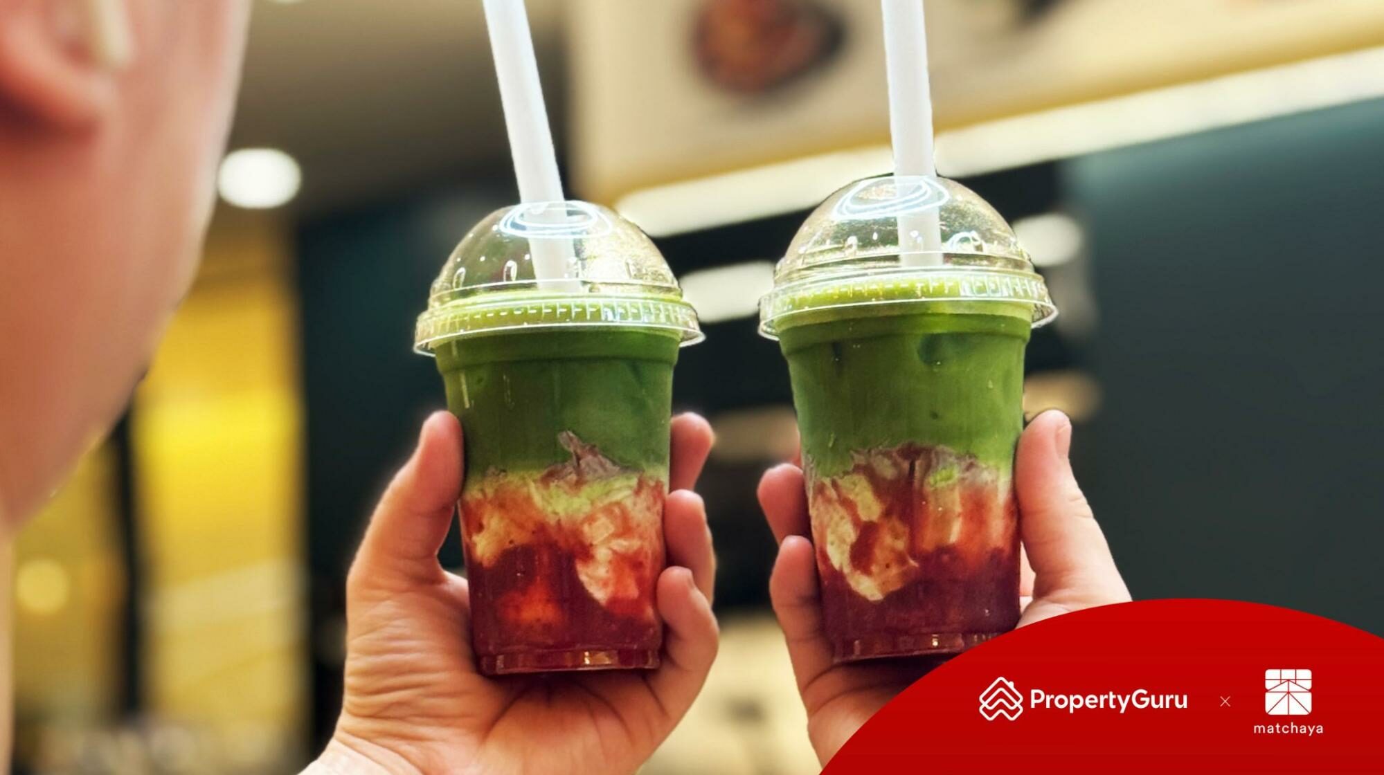 propertyguru-x matchaya-paya-lebar-quarter-free-strawberry-matcha-latte-interaction