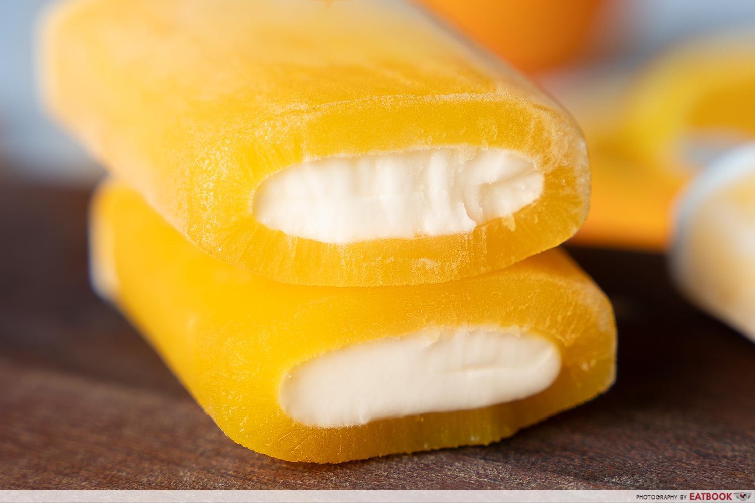 sunkist yoghurt creamsicle bite shot