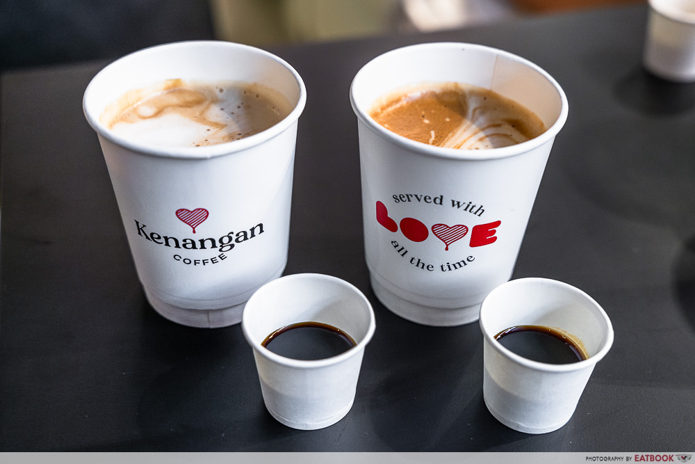 kenangan coffee drinks group shot