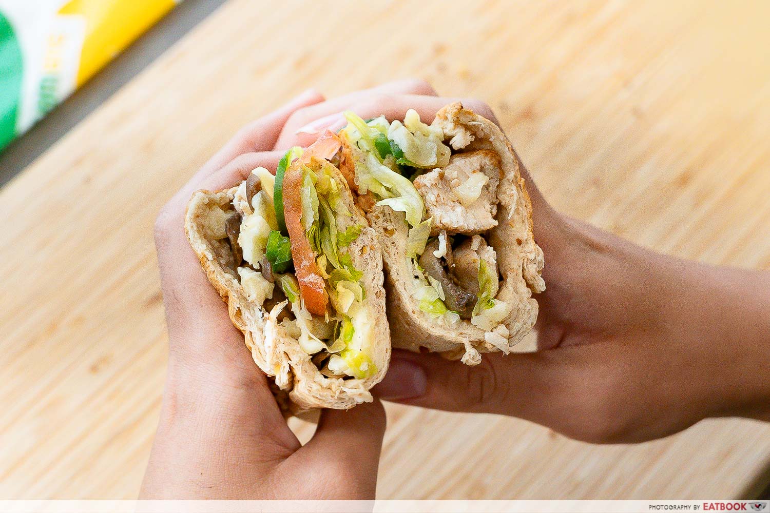 Steakhouse Rotisserie Chicken Sub cross section subway