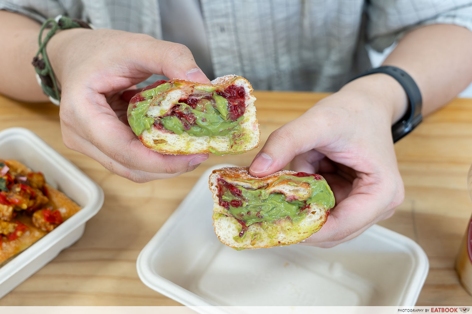 big-mouth-bakehouse-matcha-strawberry-doughnut-interaction-cross-section