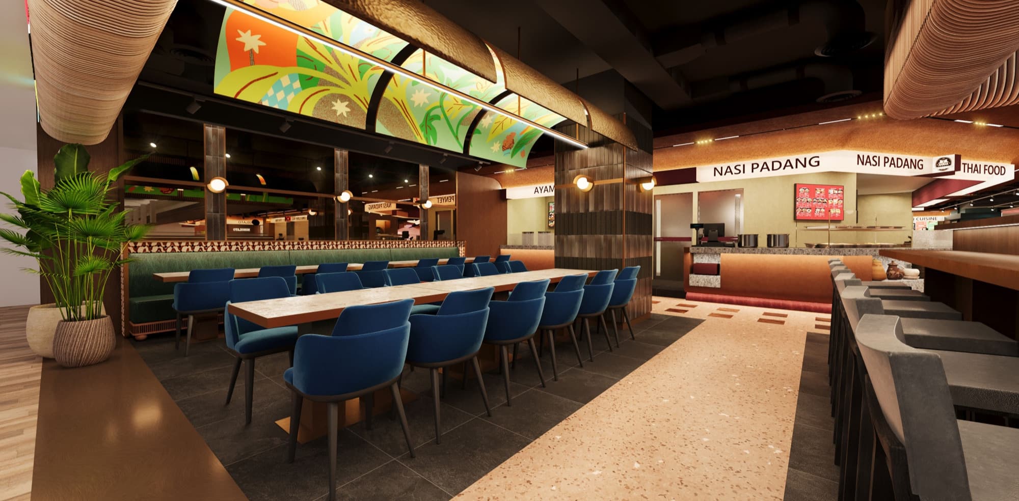bagus food hall northpoint city interior