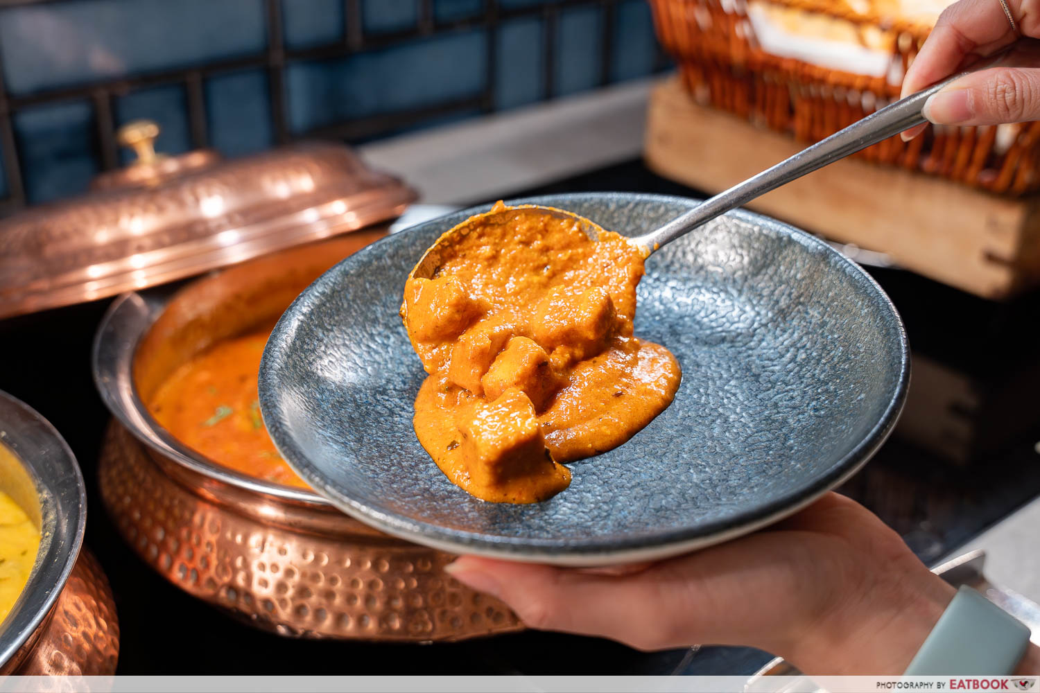 butter chicken close up