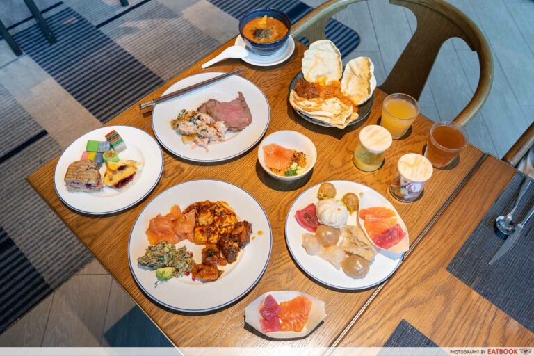estate buffet food flatlay