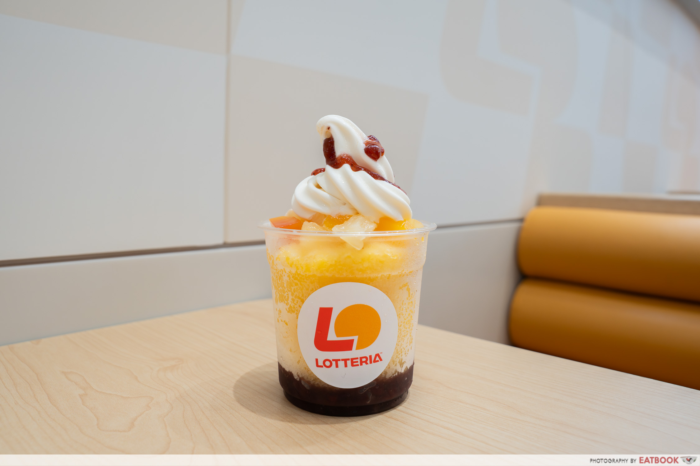 mango peach bingsu lotteria