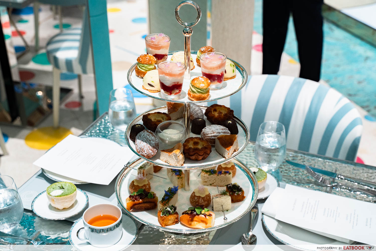 blue box cafe high tea set