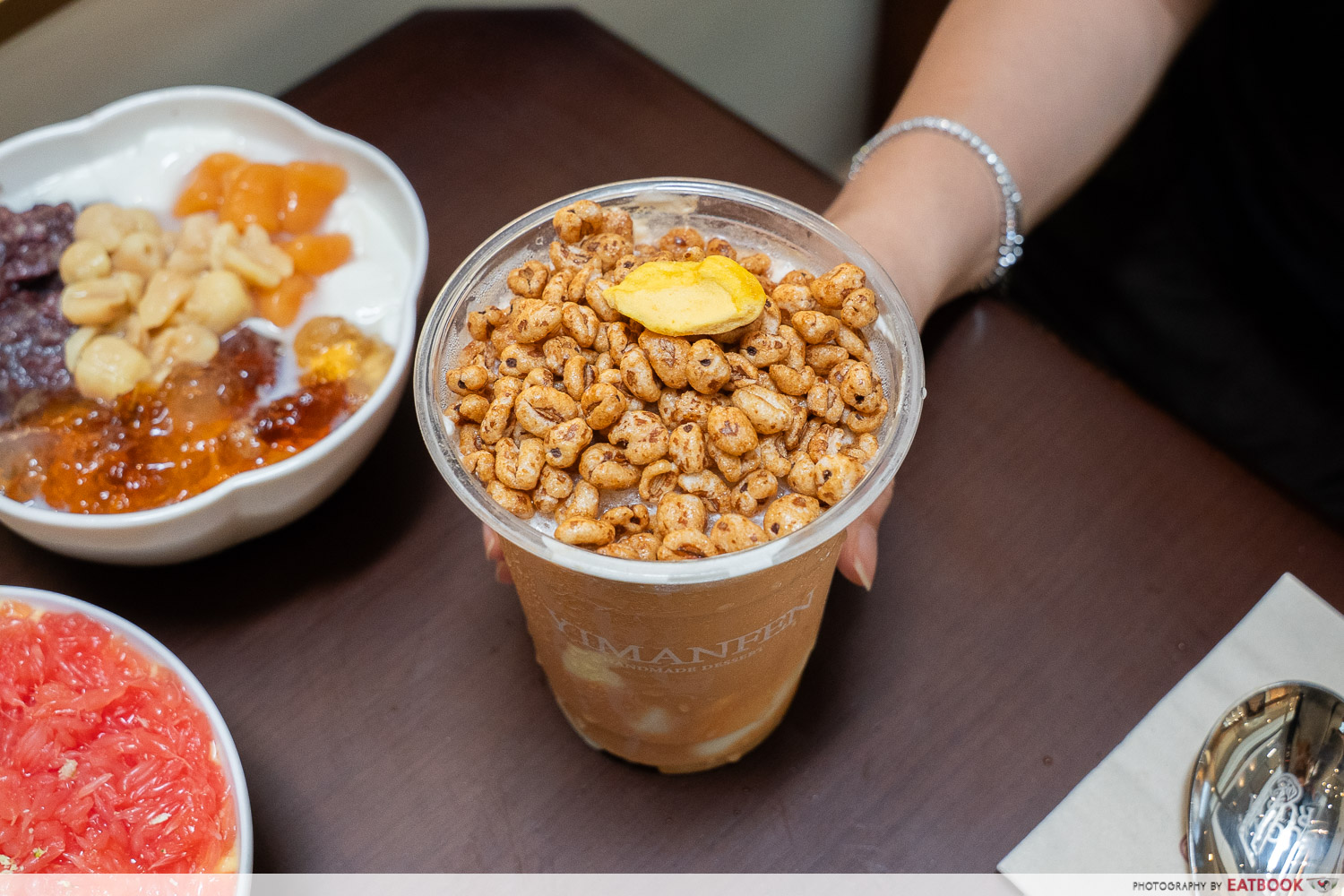 Thai Milk Tea & Soya Pudding close up