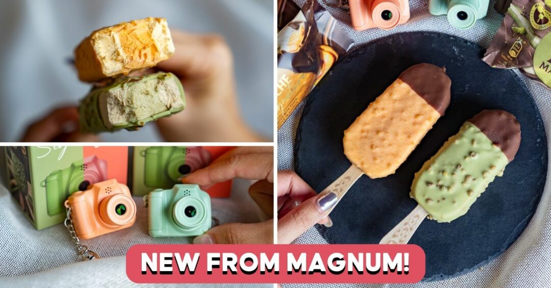 magnum new ice cream peach and pistachio