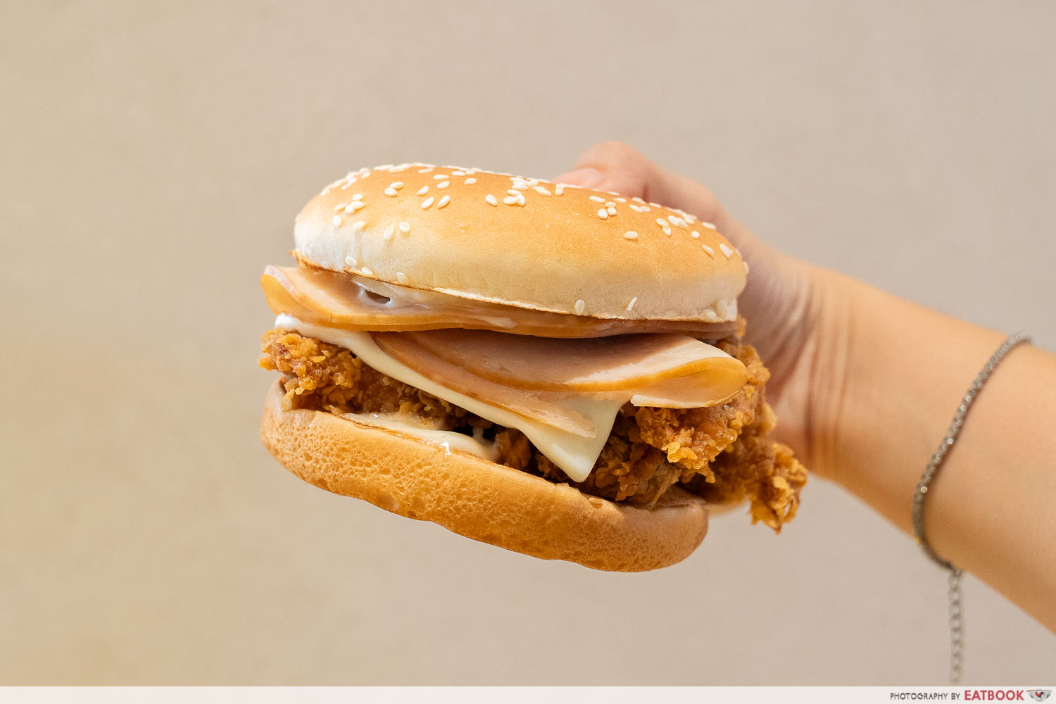 mom's touch garlic chicken burger