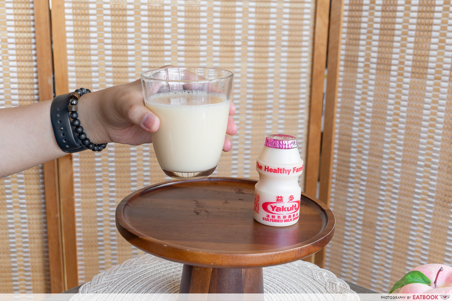 yakult-peach-flavour-glass-interaction