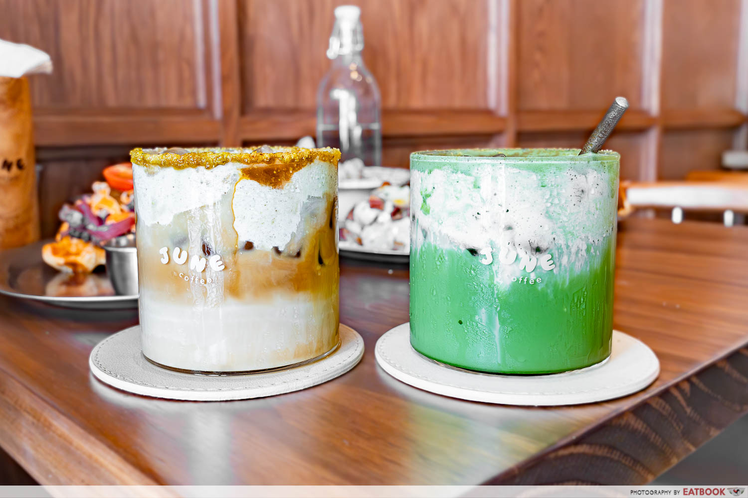 june coffee matcha and latte