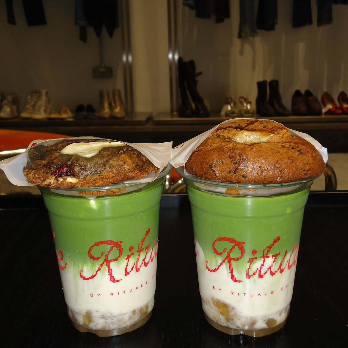 little rituals matcha with cookie