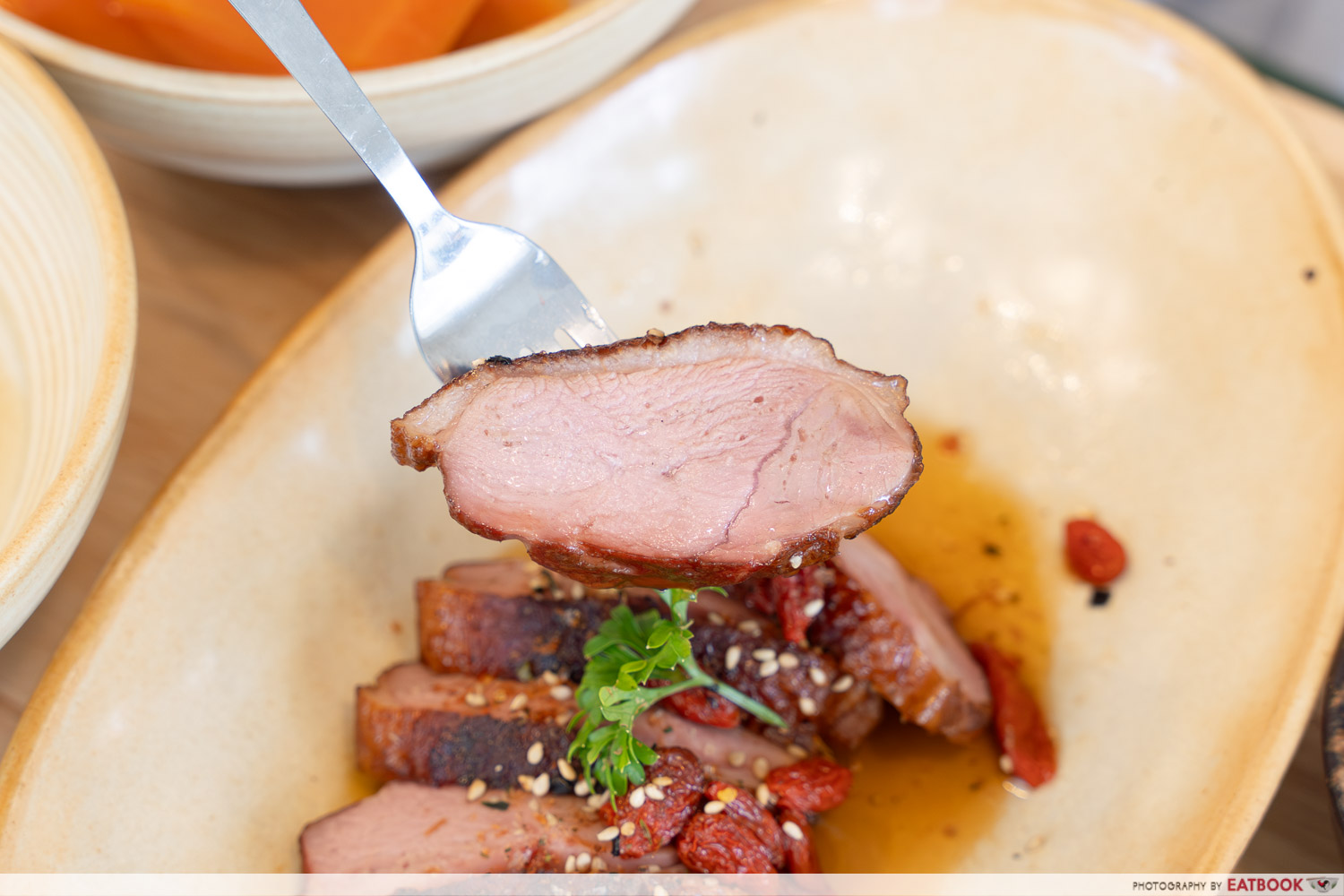 Honey Glazed Goji Smoked Duck