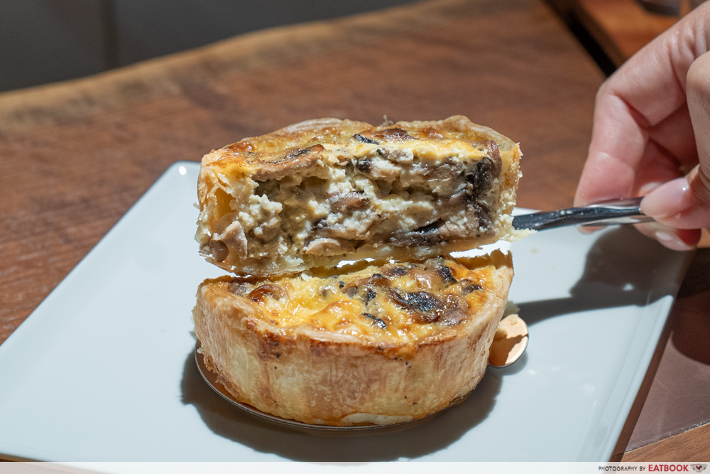 the shop grand hyatt singapore - mushroom quiche