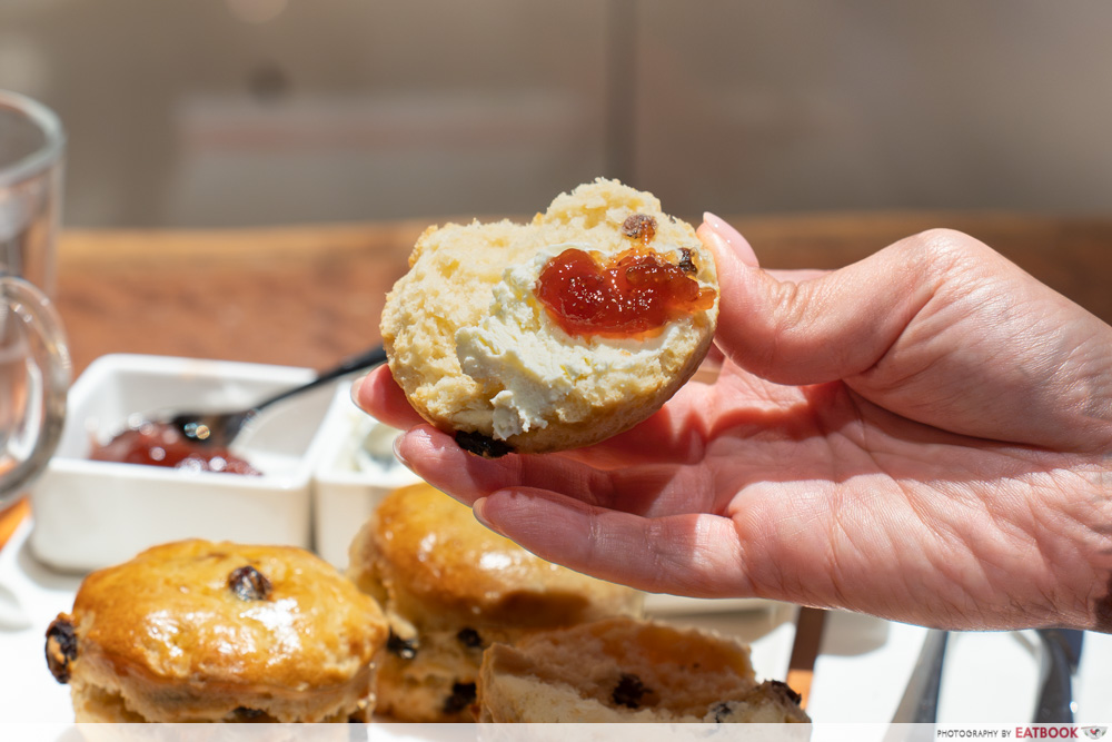 the shop grand hyatt singapore - scone with clotted cream and jam